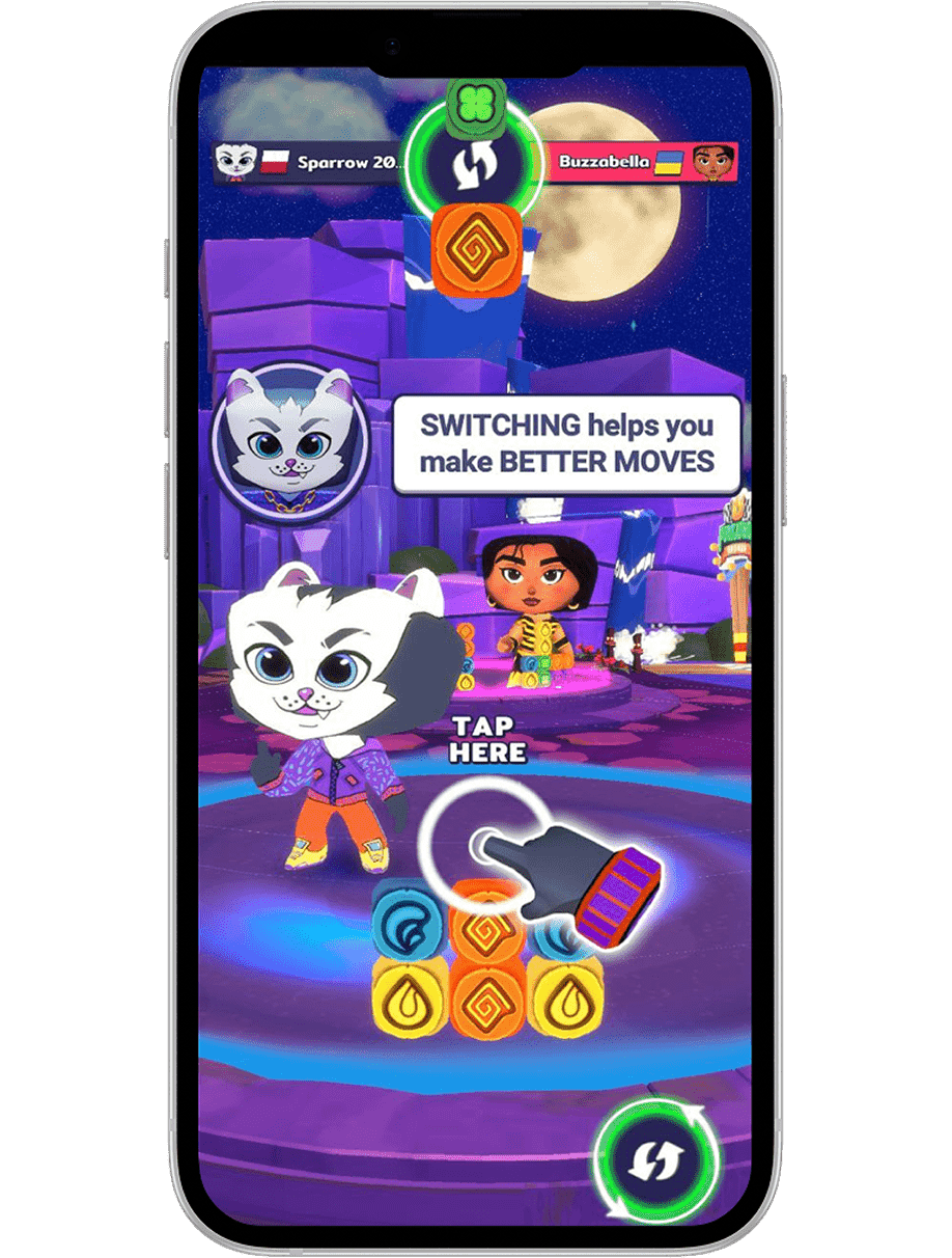 Puzzle Punks game on mobile phone